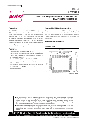 LC72P32 Datasheet PDF SANYO -> Panasonic
