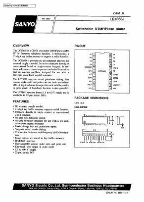 LC7368J Datasheet PDF SANYO -> Panasonic