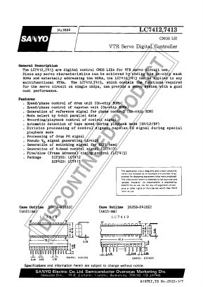 LC7412 Datasheet PDF SANYO -> Panasonic