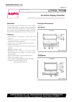 LC74723 Datasheet PDF SANYO -> Panasonic
