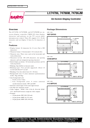 LC74786JM Datasheet PDF SANYO -> Panasonic