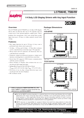 LC75864W Datasheet PDF SANYO -> Panasonic