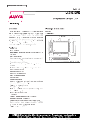 LC78632 Datasheet PDF SANYO -> Panasonic