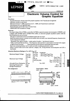 LC7522 Datasheet PDF SANYO -> Panasonic