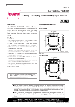 LC75863E Datasheet PDF SANYO -> Panasonic