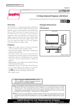 LC75814V Datasheet PDF SANYO -> Panasonic