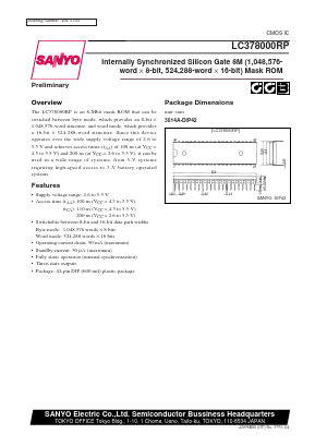 LC378000RP Datasheet PDF SANYO -> Panasonic