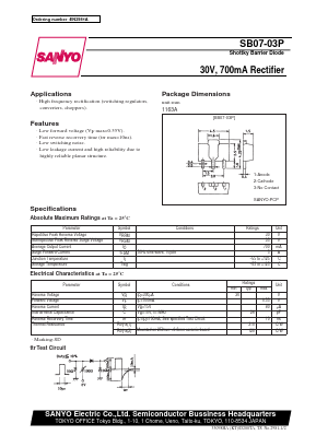SB07-03 Datasheet PDF SANYO -> Panasonic