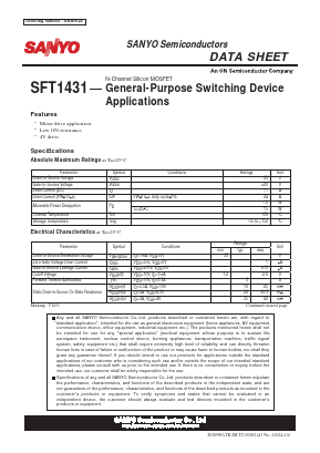 SFT1431 Datasheet PDF SANYO -> Panasonic