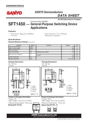 SFT1450 Datasheet PDF SANYO -> Panasonic