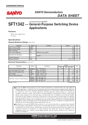SFT1342 Datasheet PDF SANYO -> Panasonic