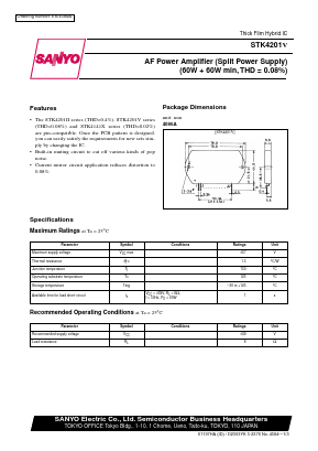STK4201V Datasheet PDF SANYO -> Panasonic