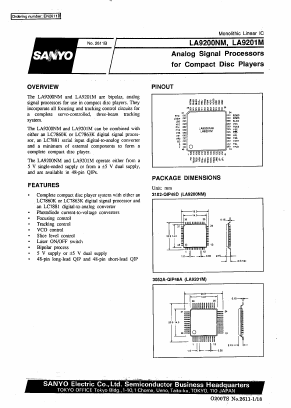 LA9200NM Datasheet PDF SANYO -> Panasonic