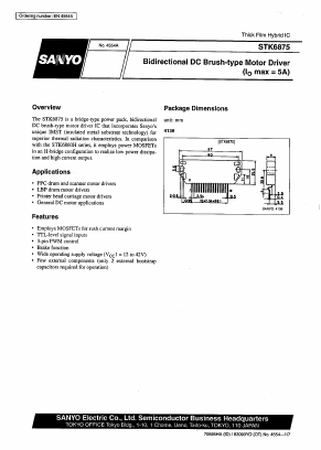 STK6875 Datasheet PDF SANYO -> Panasonic