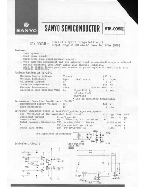 STK-0060II Datasheet PDF SANYO -> Panasonic