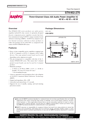 STK402-220 Datasheet PDF SANYO -> Panasonic
