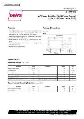 STK4142 Datasheet PDF SANYO -> Panasonic