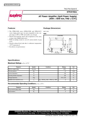 STK4192II Datasheet PDF SANYO -> Panasonic