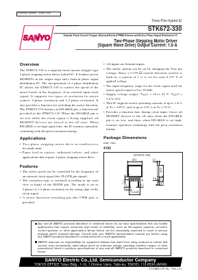 STK672-330 Datasheet PDF SANYO -> Panasonic