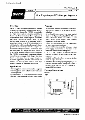 STK731 Datasheet PDF SANYO -> Panasonic
