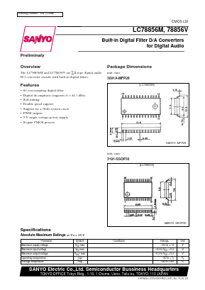 LC78856M Datasheet PDF SANYO -> Panasonic