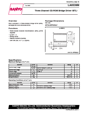 LA6539M Datasheet PDF SANYO -> Panasonic