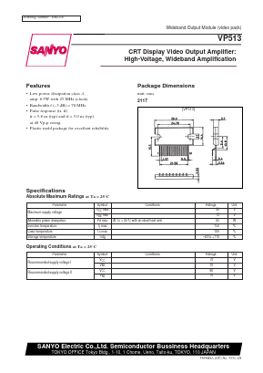 VP513 Datasheet PDF SANYO -> Panasonic
