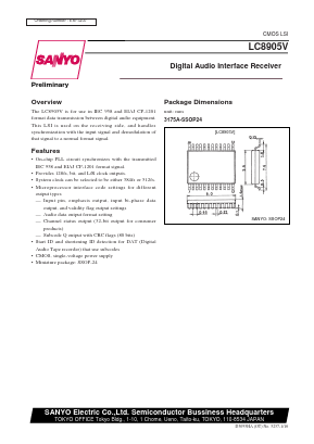 LC8905V Datasheet PDF SANYO -> Panasonic