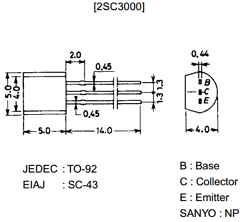 2SC3000 Datasheet PDF SANYO -> Panasonic