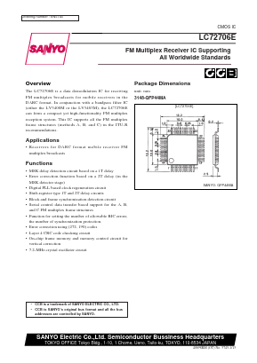 LC72706E Datasheet PDF SANYO -> Panasonic