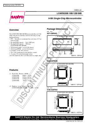 LC865020B Datasheet PDF SANYO -> Panasonic