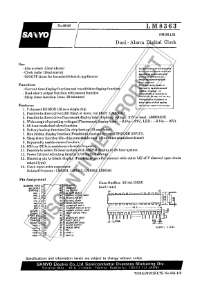 LM8363DH Datasheet PDF SANYO -> Panasonic