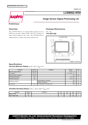 LC99062-W50 Datasheet PDF SANYO -> Panasonic
