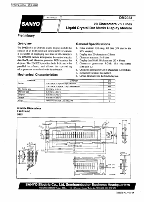 DM2023-1HL3 Datasheet PDF SANYO -> Panasonic