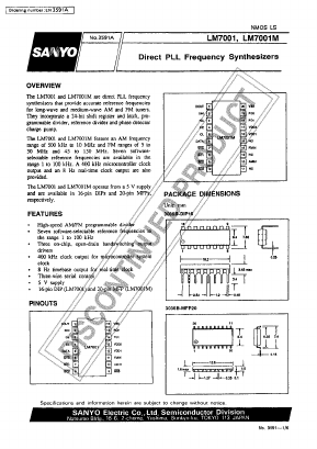 LM7001 Datasheet PDF SANYO -> Panasonic