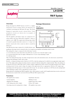 LA1231N Datasheet PDF SANYO -> Panasonic