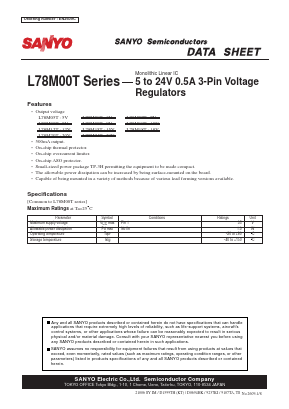 L78M05T Datasheet PDF SANYO -> Panasonic