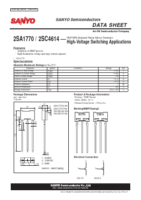 2SC4614S-AN Datasheet PDF SANYO -> Panasonic