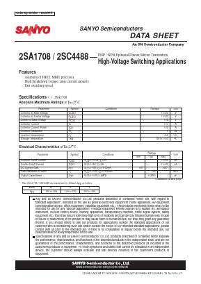 2SC4488 Datasheet PDF SANYO -> Panasonic