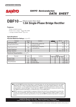 DBF10G Datasheet PDF SANYO -> Panasonic