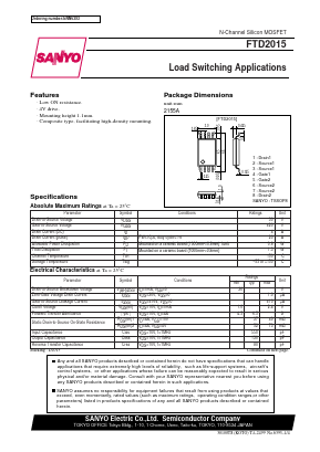 FTD2015 Datasheet PDF SANYO -> Panasonic