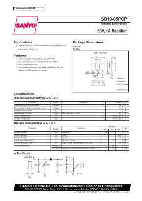 SB10-05PCP Datasheet PDF SANYO -> Panasonic