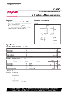 1SS345 Datasheet PDF SANYO -> Panasonic