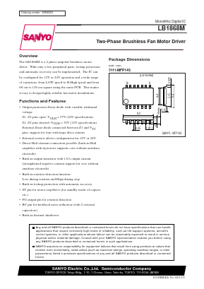 LB1868M Datasheet PDF SANYO -> Panasonic