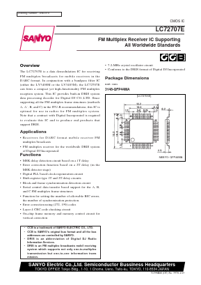 LC72707E Datasheet PDF SANYO -> Panasonic