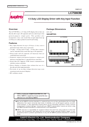 LC75893M Datasheet PDF SANYO -> Panasonic