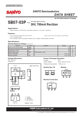 SB07-03P Datasheet PDF SANYO -> Panasonic