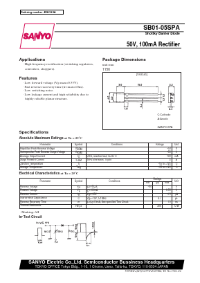 SB01-05SPA Datasheet PDF SANYO -> Panasonic