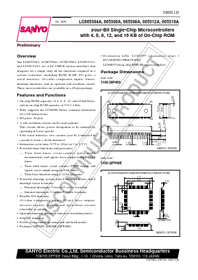 LC665304A Datasheet PDF SANYO -> Panasonic