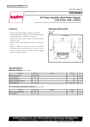 STK4046V Datasheet PDF SANYO -> Panasonic